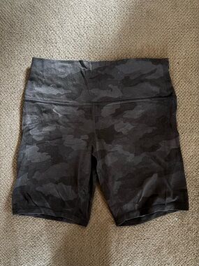 lululemon athletica Black Camo Bike Shorts